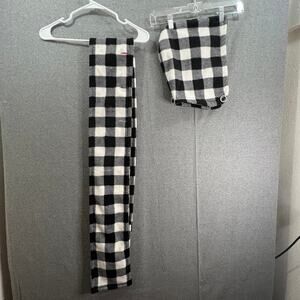 Scoodie Black and White Plaid Women's Scarves & Hood